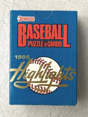 Vtg 1986 Donruss Highlights Baseball Puzzle and Cards